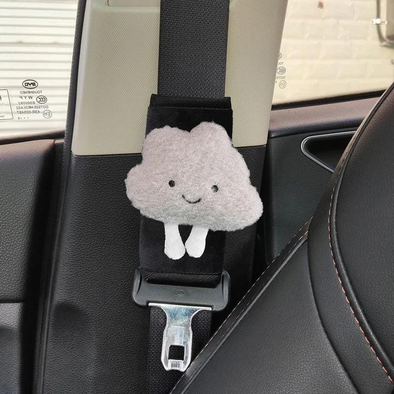 Car Seatbelt Pad Cover Short Cloud Bow Design Shoulder Cushion