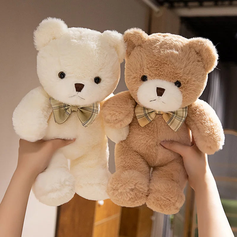 Teddy Bear Plush Toy – Kawaii Bow Tie Hug Doll