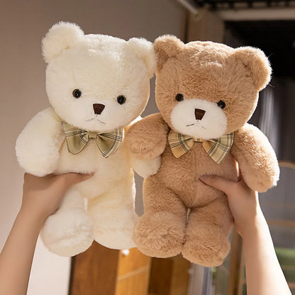 Teddy Bear Plush Toy – Kawaii Bow Tie Hug Doll