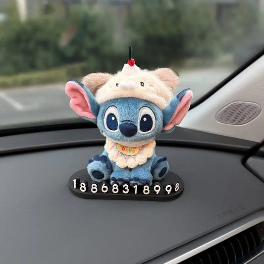 Disney Stitch Temporary Parking Number Plate Car Phone Holder - B