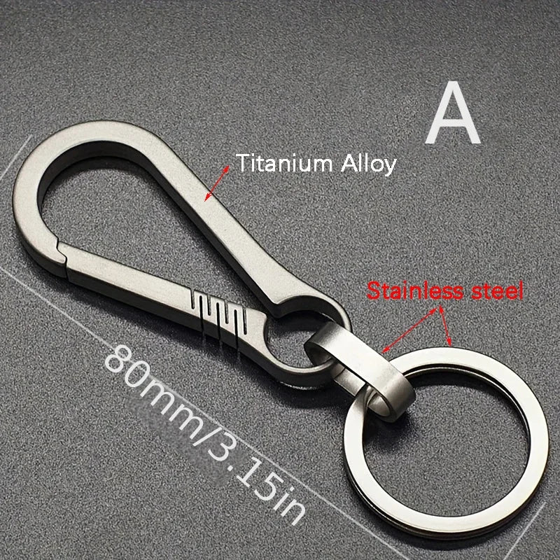 Titanium Carabiner Keychain with Bottle Opener