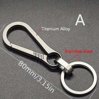 Titanium Carabiner Keychain with Bottle Opener
