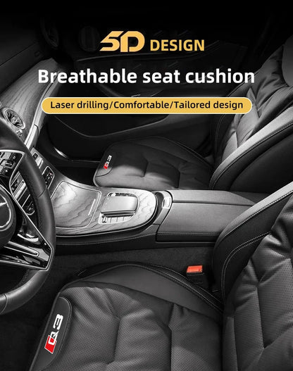 Leather Car Seat Cover Universal Four Seasons Car Front/Rear Seat Cushion for Audi Q3 Q7 Q8 TT Chair Protector Pad Accessories
