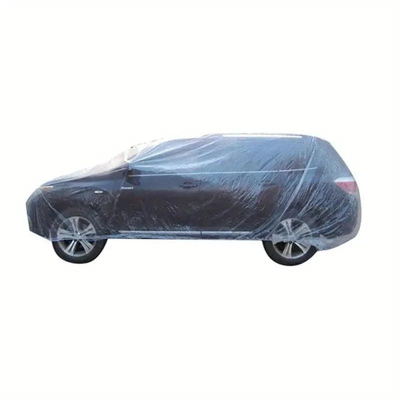 Disposable PE Film Car Cover - Transparent Dustproof Rainproof