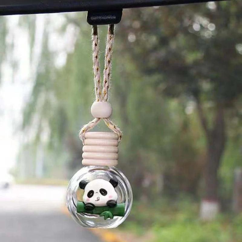 Refillable Glass Car Air Freshener Pendant Essential Oil Diffuser