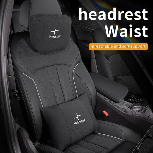 Polestar Car Headrest Neck & Lumbar Support Cushion