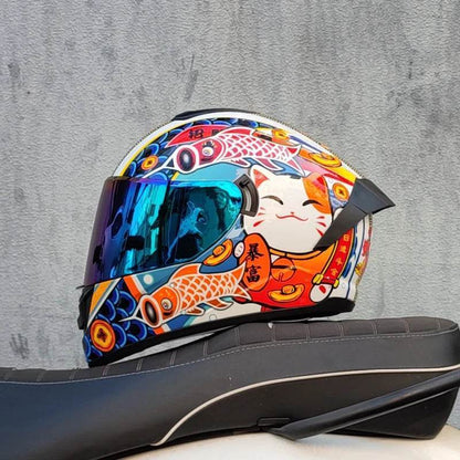 Double Visor Racing & Sports Motorbike Helmet - 17 / M