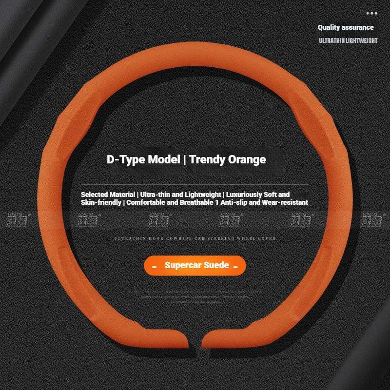 NIO Ultra-Thin Snap-On Steering Wheel Cover - Orange (Style B)