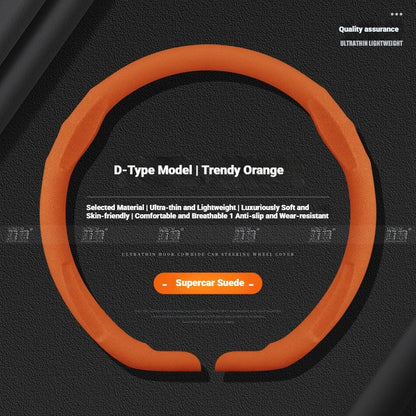 NIO Ultra-Thin Snap-On Steering Wheel Cover - Orange (Style B)
