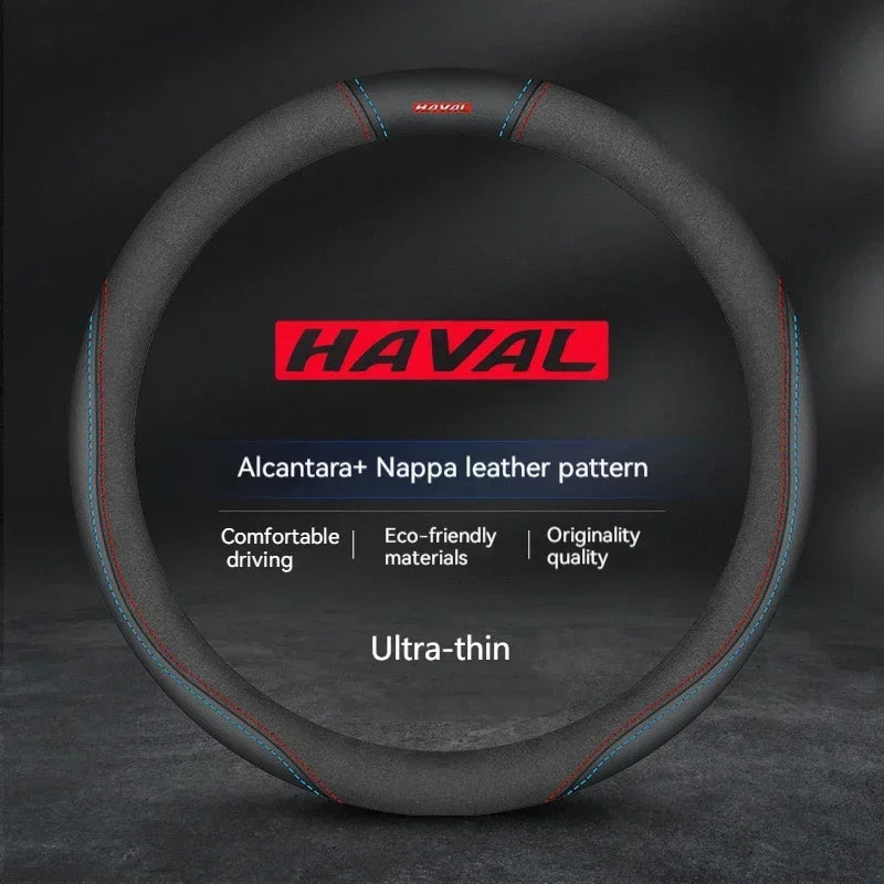 Haval Suede Leather Steering Wheel Cover Anti-Slip Grip