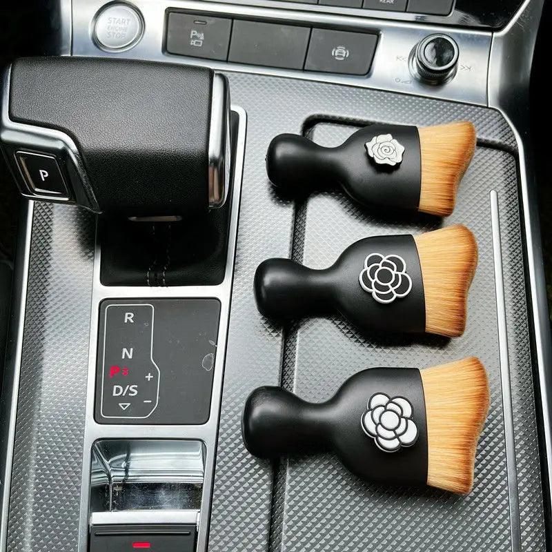 Camellia Flower Car Interior Detailing Brush - AC Vent Crevice Dust