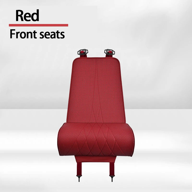 Car Seat Cushion | Universal PU Leather, Breathable & All-Season Comfort - 1PC Red