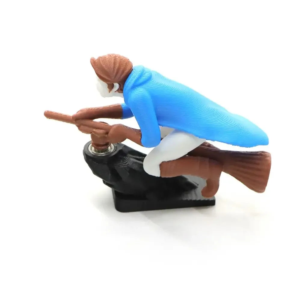 Witch Wizard Car Dashboard Ornament – Broomstick Drift Decor