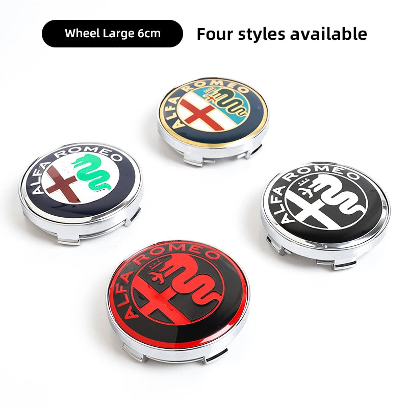 Alfa Romeo 4C 159 Spider Giulietta 56mm Car Wheel Center Hub Cap 4Pcs