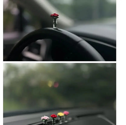 Mini Rose & Sunflower Car Vase