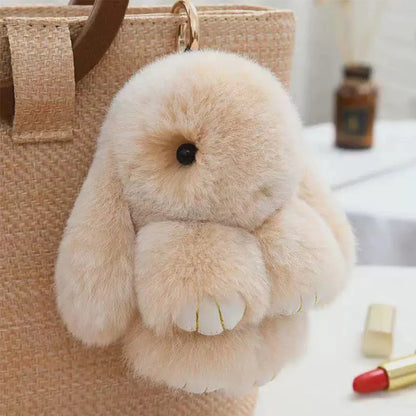 15cm Rabbit Fur Keychain Pendant