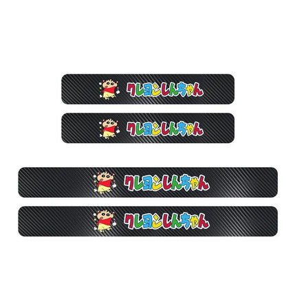 Carbon Fiber Car Door Sill Protector Stickers Anti-Scratch Threshold