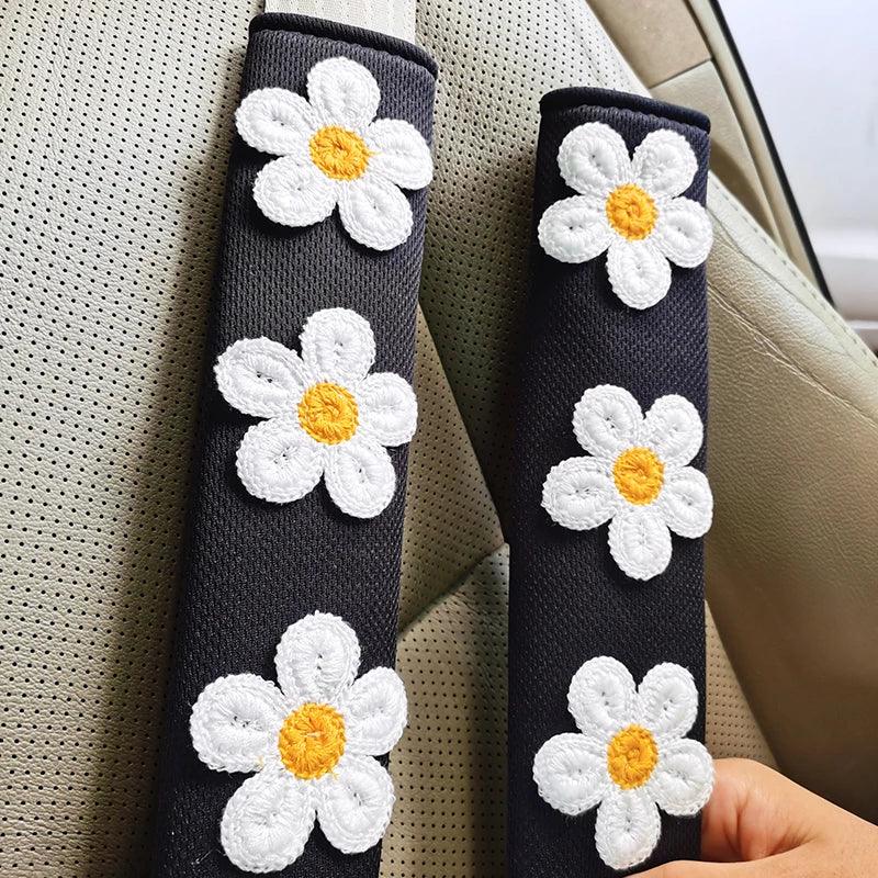 Flower Cartoon Seat Belt Shoulder Pad Cover Interior Protection