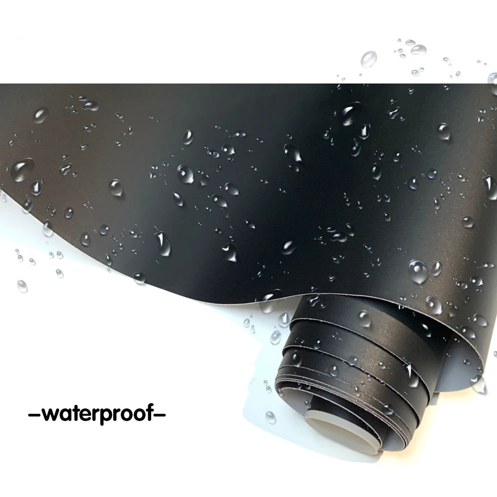 Matte Black Vinyl Car Wrap Stickers Waterproof Body Film Decals