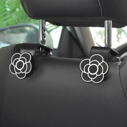 2Pack Camellia Car Headrest Hook Storage Organizer Food Bag Hanger