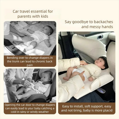 Car Baby Changing Mat – Foldable Backseat Diaper Changing Pad