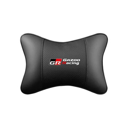 Toyota Crown Leather Car Headrest Neck Pillow - TZ-Mocha brown