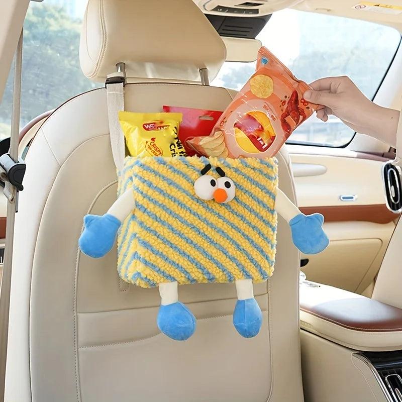 Premium Car Back Seat Organizer Storage Box with Trash Compartment