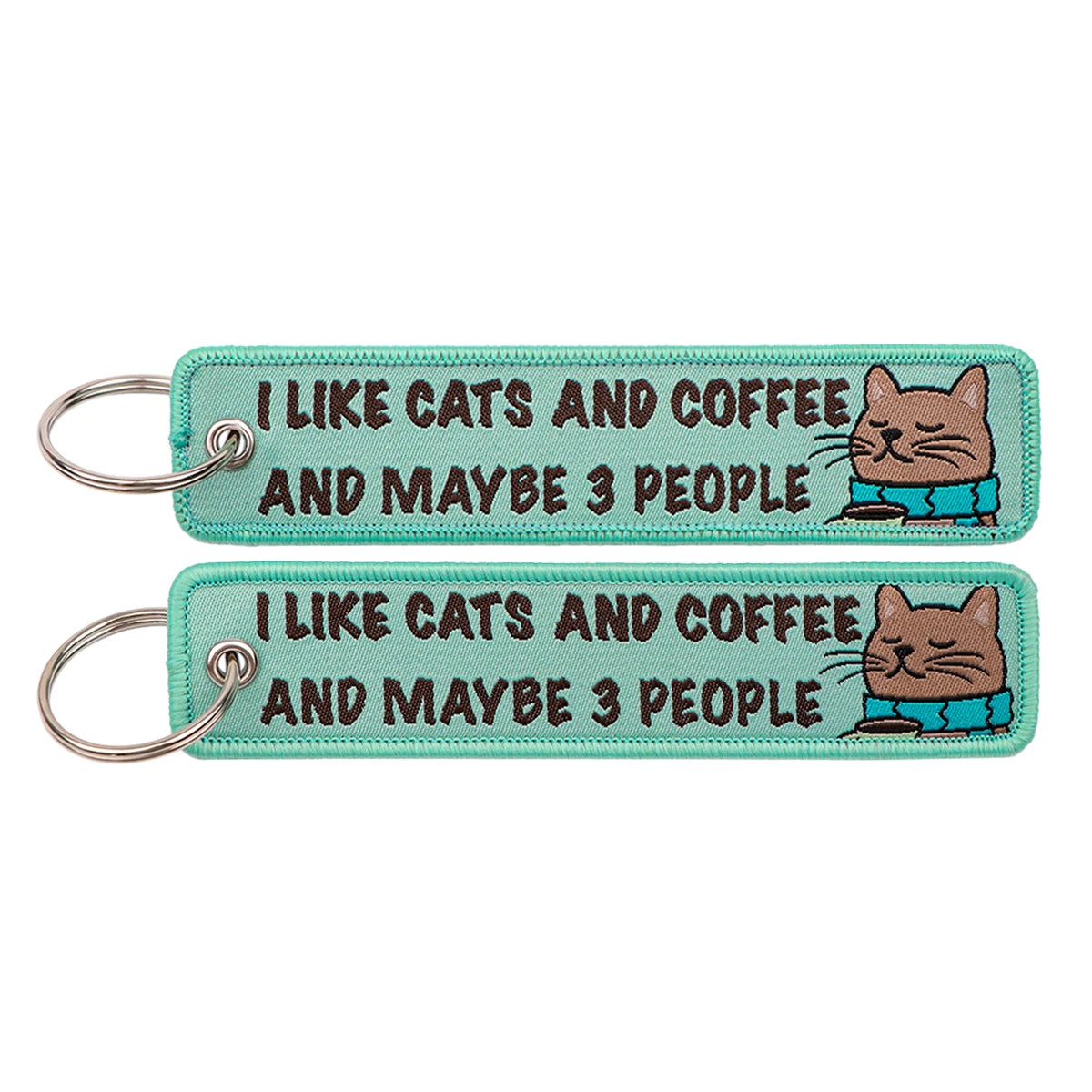 Embroidered Keys Tag Keychain - Personalized Key Identifier Fob