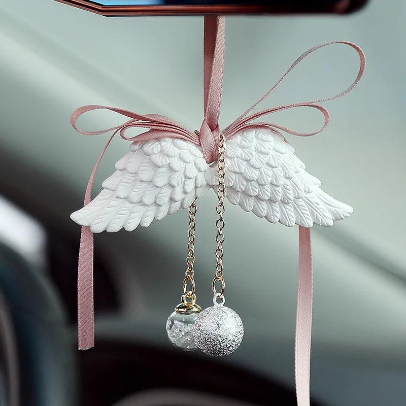 Gypsum Angel Wings Car Pendant Rearview Mirror Decoration Ornament