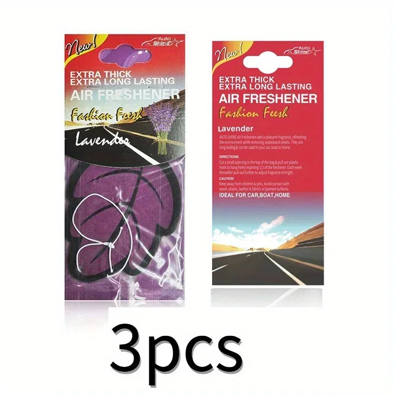 Leaf Shape Hanging Car Air Freshener - 3Pcs-Lavender