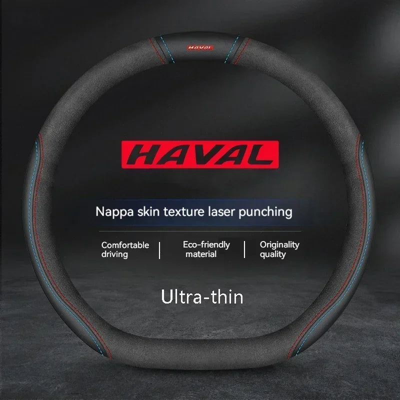 Haval Suede Leather Steering Wheel Cover Anti-Slip Grip