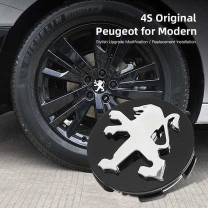 4Pcs Peugeot Wheel Center Hub Caps