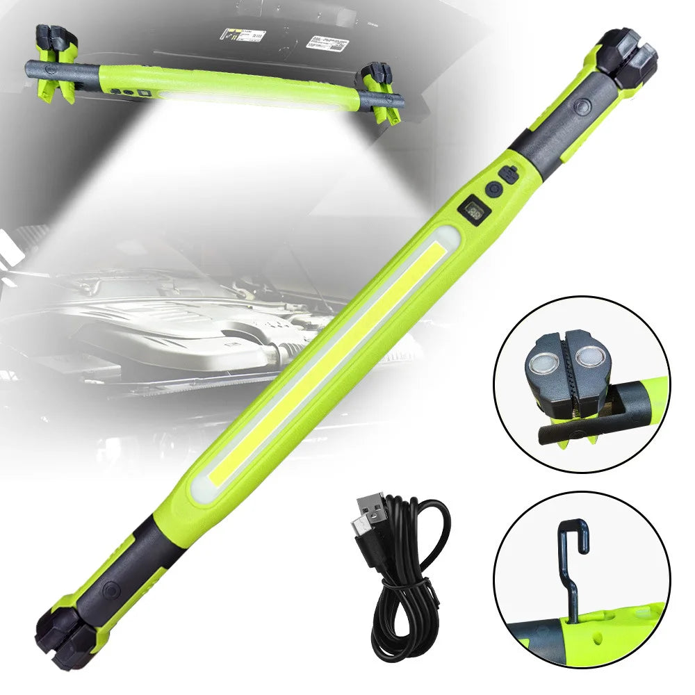 automotive mechanics rechargeable led flashlight LHOTSE Tool Gifts for Men Dad Him, Work Lights, Work Light with Magnetic Base & Hanging Hook, 360Rotate Rechargeable Flashlights for Car Repair Home, Camping (2 Pack) The work light comes with a strong magnetic base 180 Rotating Head LED Work