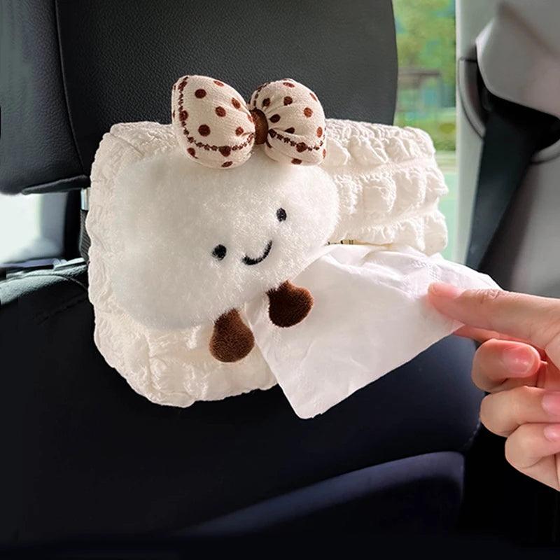 Panda Car Tissue Holder - Hanging Napkin Dispenser for Headrest
