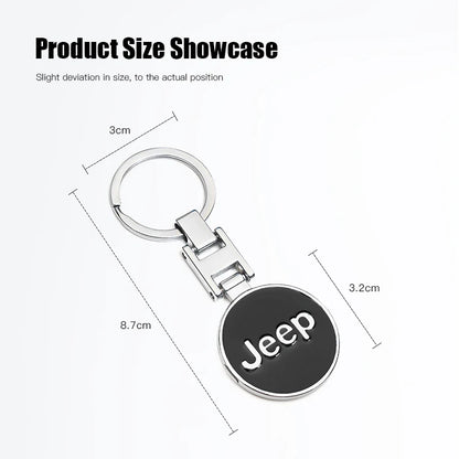 3D Metal Jeep Badge Keychain - Wrangler Renegade Gladiator Keyring