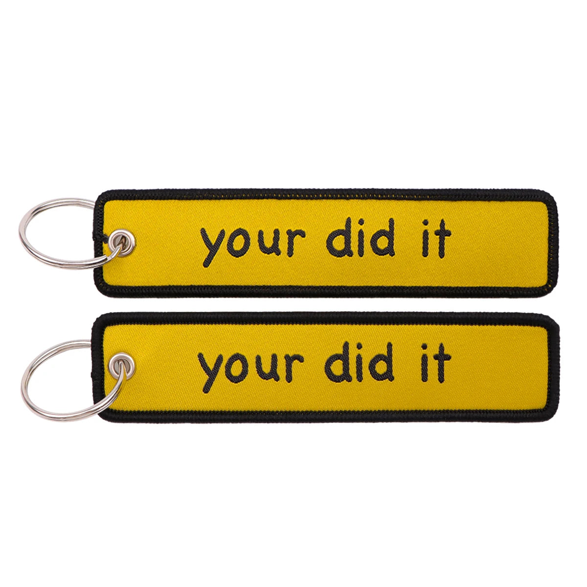 Embroidered Keys Tag Keychain - Personalized Key Identifier Fob