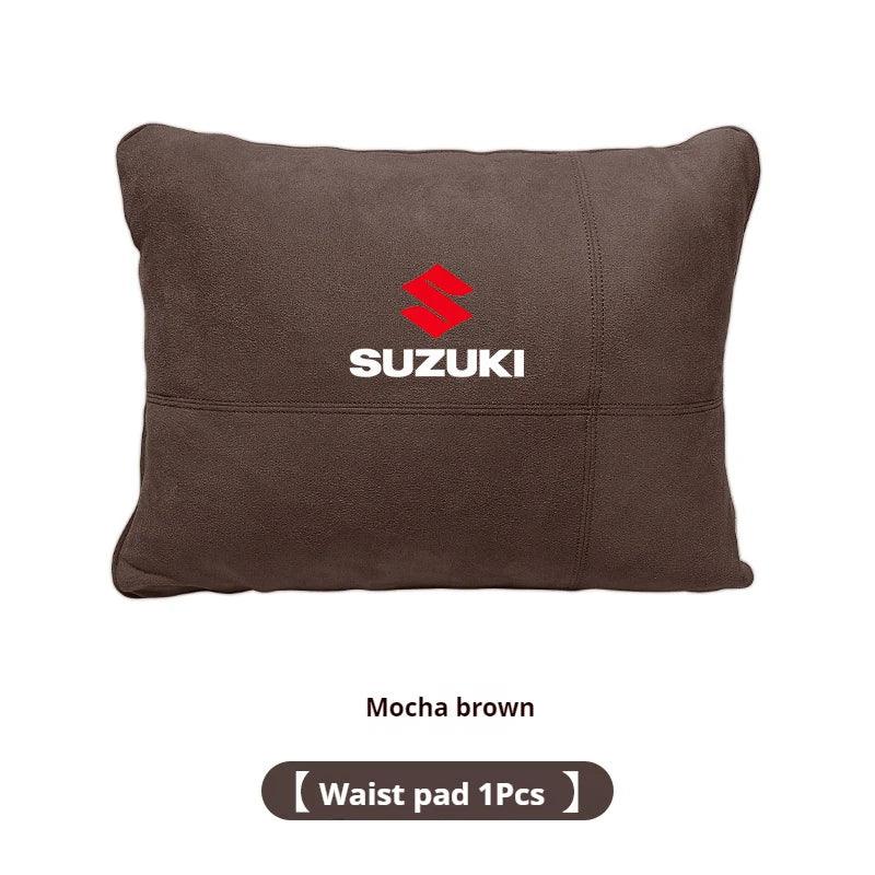 Suzuki Car Headrest & Waist Pillow - Brown Lumbar