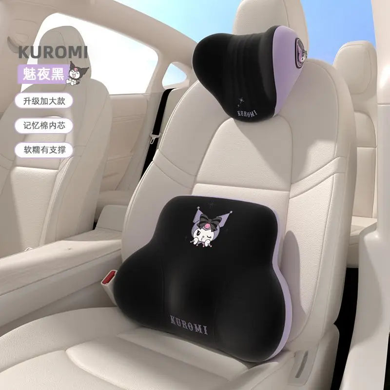 Sanrio Hello Kitty Kuromi & My Melody Car Headrest & Lumbar Pillow