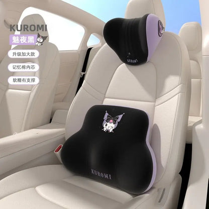 Sanrio Hello Kitty Kuromi & My Melody Car Headrest & Lumbar Pillow