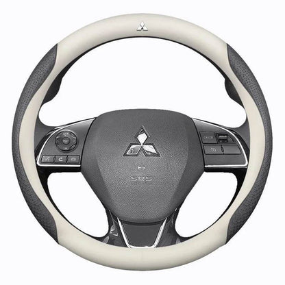 Mitsubishi Carbon Fiber Steering Wheel Cover– Pajero Sport, Outlander, ASX, Lancer, Eclipse, RALLIART, Colt, L200, Galant - Carbon FIber white