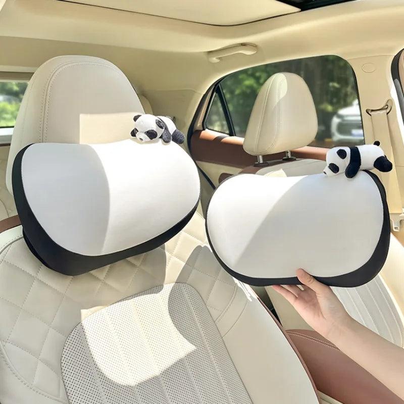 Panda Car Headrest Neck Pillow - Cartoon Design Interior Accessory