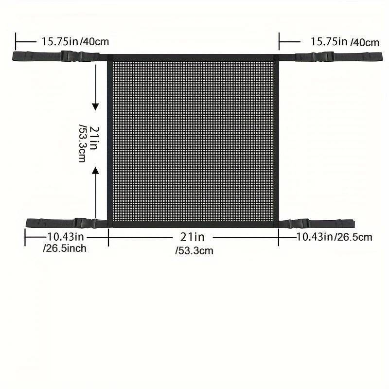 21x21" Adjustable Car Dog Barrier Net - Mesh Pet Fence Backseat