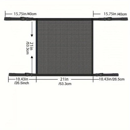 21x21" Adjustable Car Dog Barrier Net - Mesh Pet Fence Backseat