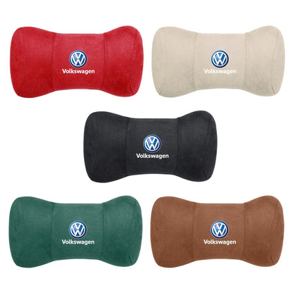 VW Suede Car Headrest Pillow