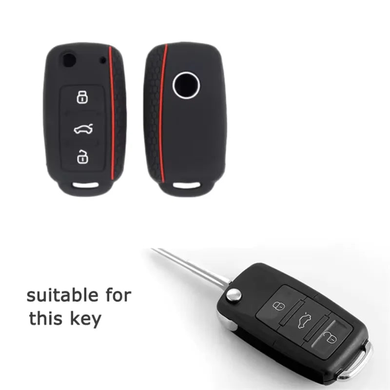 VW Golf, Skoda Superb & Seat Leon 3 Button Silicone Key Cover