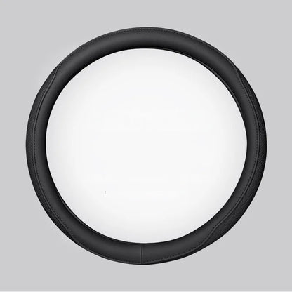 Leather Car Steering Wheel Cover – Universal Fit, 15 Inch (38 cm)
