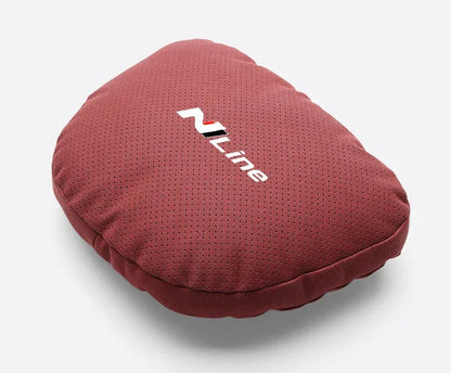Hyundai N Line Soft Car Neck Headrest & Lumbar Support Pillow - Red Headrest