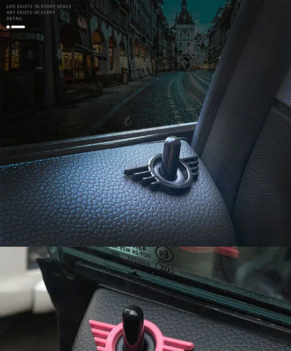 For MINI ONE Cooper S JCW R55 R56 R61 F54 F55 F56 F57 F60 Countryman Car Door Button Decoration Sticker Modification Accessories - red