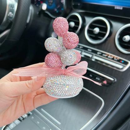 Diamond Inlaid Clay Balloon Car Dashboard Ornament Pendant Charm
