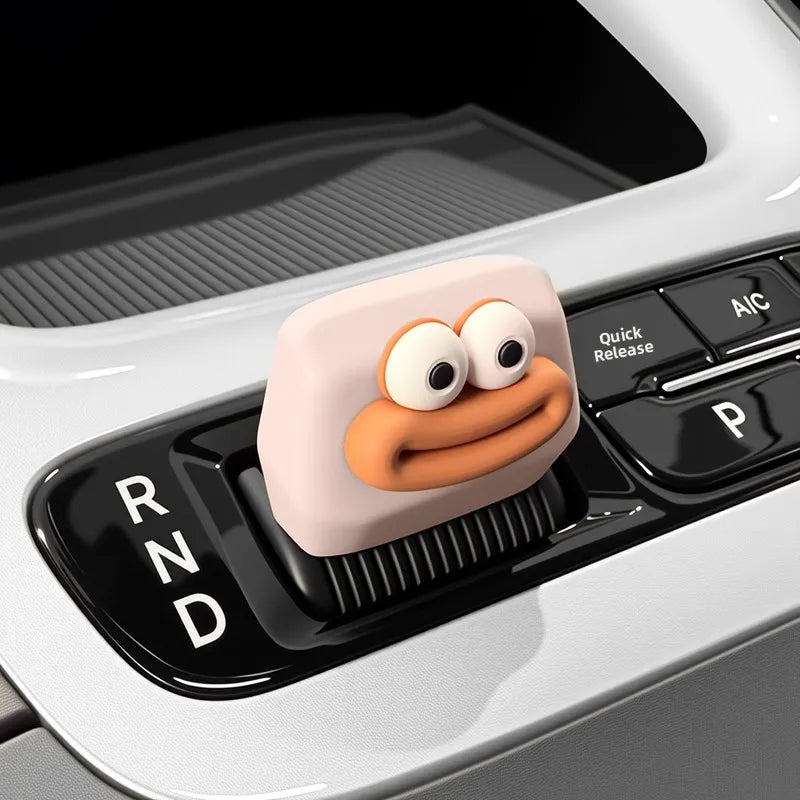Geely EX2 / Proton e.MAS 5 Silicone Gear Shift Cover - Geely star wish-pink peach [brown-sausage mouth] handlebar cover /…